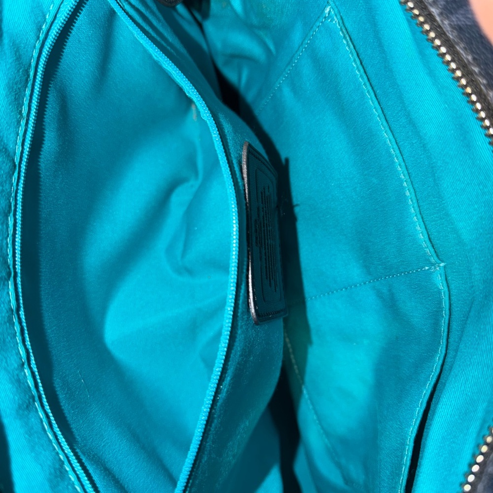 Project Coach Black and Blue Patterned Tote *project bag* - Picture 14 of 16